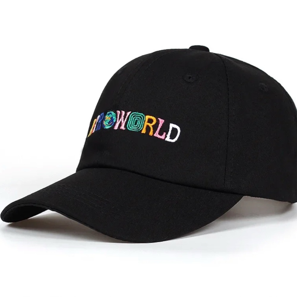 Travis Scott AstroWorld Hat Black Cap Strap Back Adjustable Travis Scott